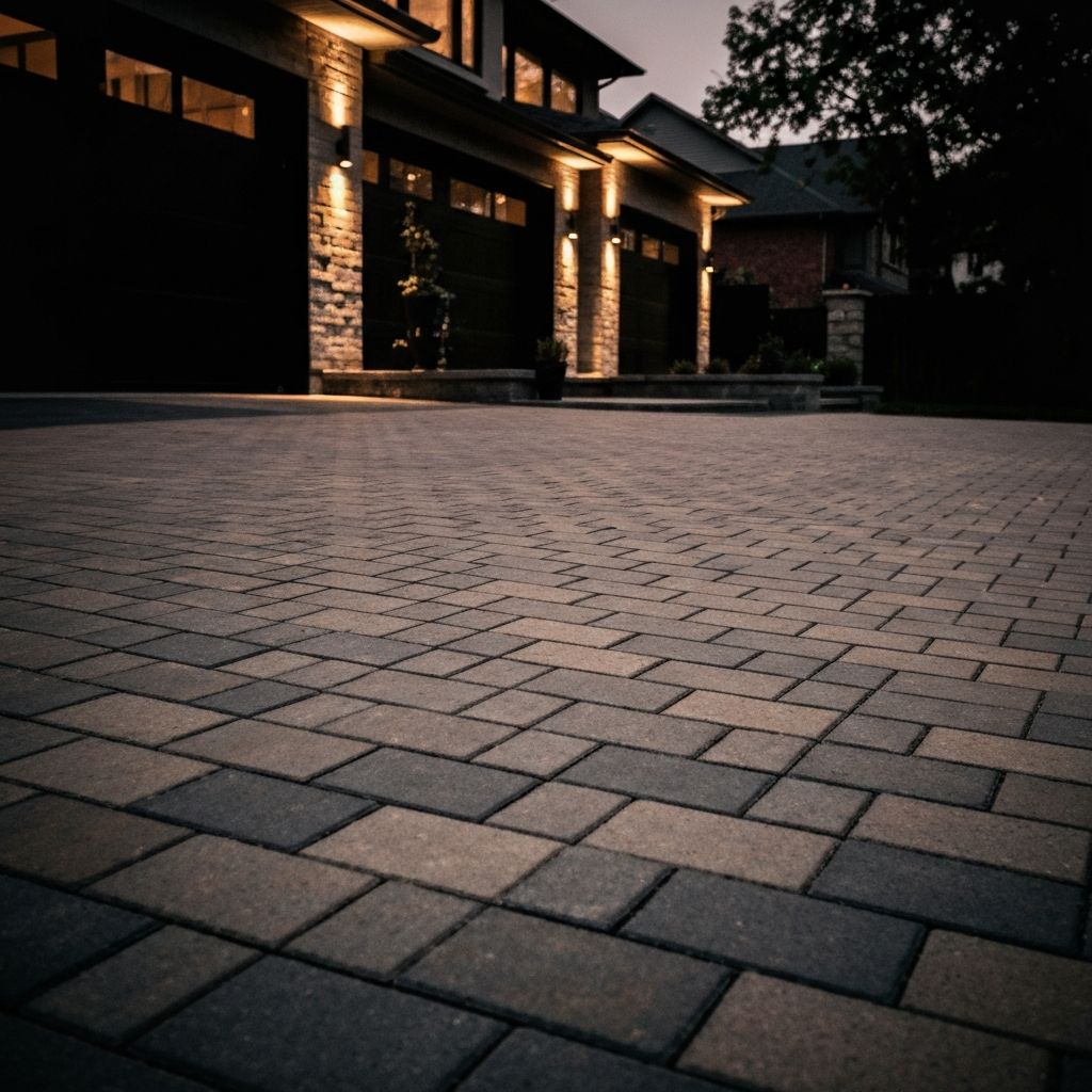 Interlocking Pavers — Driveways, walkways, courtyards.